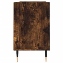 Berkfield Home TV Cabinet Smoked Oak 103.5x30x50 cm Engineered Wood in Brown - thumbnail 5