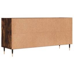 Berkfield Home TV Cabinet Smoked Oak 103.5x30x50 cm Engineered Wood in Brown - thumbnail 6