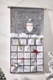 Dibor Luxury Grey Winter Trees Hanging Christmas Advent Calendar - thumbnail 1