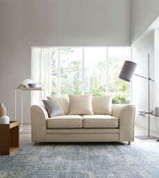 Abakus Direct Chicago Spill-Proof Velvet 2 Seater Sofa in Cream