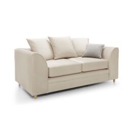 Abakus Direct Chicago Spill-Proof Velvet 2 Seater Sofa in Cream - thumbnail 3