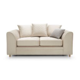 Abakus Direct Chicago Spill-Proof Velvet 2 Seater Sofa in Cream - thumbnail 2