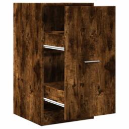 Berkfield Home Apothecary Cabinet Smoked Oak 40x41x77.5 cm Engineered Wood in Brown - thumbnail 1