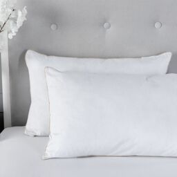 Snug City Egyptian Cotton Pillow Pair Soft Luxury Feel Hollowfibre Filling in White - thumbnail 4