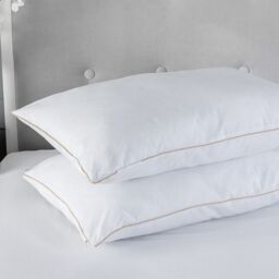 Snug City Egyptian Cotton Pillow Pair Soft Luxury Feel Hollowfibre Filling in White