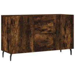 Berkfield Home Sideboard Smoked Oak 100x36x60 cm Engineered Wood in Brown - Size: 100 x 36 x 60 cm - thumbnail 2