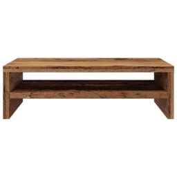 Berkfield Home Monitor Stand Old Wood 42x24x13 cm Engineered Wood in Brown - Size: 42 x 24 x 13 cm - thumbnail 5