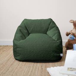 rucomfy Beanbags rucomfy Indoor Kids Bean Bag Chair - Snug Snuggle Seat in Dark Green - thumbnail 2