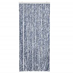 Berkfield Home Insect Curtain Blue & White 90x200 cm Chenille