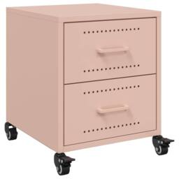 Berkfield Home Bedside Cabinets 2 pcs Pink 36x39x43.5 cm Steel - thumbnail 6