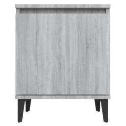 Berkfield Home Sturdy Bed Cabinet with Metal Legs Grey Sonoma 40x30x50 cm - Size: 40 x 30 x 50 cm - thumbnail 6