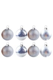 VFM e-Store Christmas Bauble Decoration Hanging Tree Ornament X 8 5cm Silver
