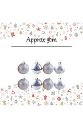 VFM e-Store Christmas Bauble Decoration Hanging Tree Ornament X 8 5cm Silver - thumbnail 2