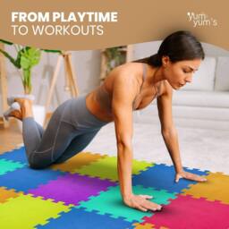 Yum Yums Yum Yum's Baby Play Mat - 9 Soft EVA Foam Interlocking Tiles for Indoor Play - thumbnail 7