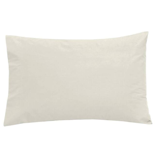 Smart Living Luxury 100% Egyptian Cotton Housewife Pillowcase Pair in Ivory - Size: Standard Pillow Case - image 1