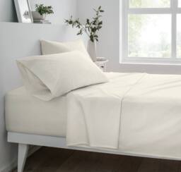 Smart Living Luxury 100% Egyptian Cotton Housewife Pillowcase Pair in Ivory - Size: Standard Pillow Case - thumbnail 2