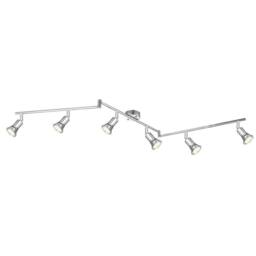 Netlighting Dante Ceiling Spotlight Bar Chrome 6x GU10 3000K in Silver