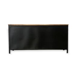 Jaipur Furniture Ltd Induse Large Sideboard - Mango Wood/Iron - L42 x W160 x H78 cm - PP Sawn Finish in Black - thumbnail 5
