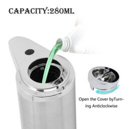 EONLION IR Sensor Automatic Shampoo Soap Dispenser in Silver - thumbnail 4