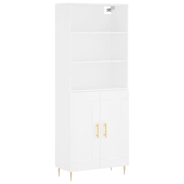 Berkfield Home Highboard White 69.5x34x180 cm Engineered Wood - image 1