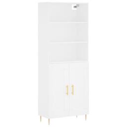 Berkfield Home Highboard White 69.5x34x180 cm Engineered Wood - thumbnail 1