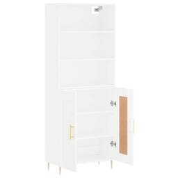 Berkfield Home Highboard White 69.5x34x180 cm Engineered Wood - thumbnail 4