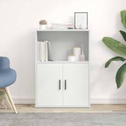 Berkfield Home Durable Bookcase White 60x24x85 cm Engineered Wood - Size: 60 x 24 x 85 cm - thumbnail 1