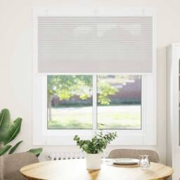 Berkfield Home Pleated Blind Light Grey 115x150 cm Fabric Width 114.4 cm Polyester - thumbnail 1