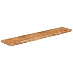 Berkfield Home Wall Shelf 120x20x2.5 cm Rectangular Solid Wood Acacia Live Edge in Brown
