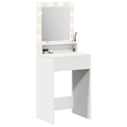 Berkfield Home White Dressing Table with LED Lights, 50x41x135 cm - Size: 50 x 41 x 135 cm - thumbnail 3