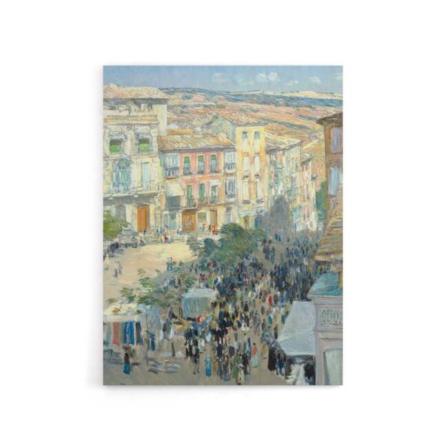 "Artery8 View of a Southern French City Hassam Canvas Wall Art Print - Size: W12"" x H16""" - image 1