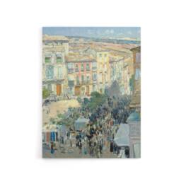 "Artery8 View of a Southern French City Hassam Canvas Wall Art Print - Size: W12"" x H16""" - thumbnail 1