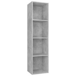 Berkfield Home Classic Book Cabinet/TV Cabinet Concrete Grey 36x30x143 cm Engine - Size: 36 x 30 x 143 cm - thumbnail 3