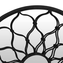 Berkfield Home Mirror Black 40x3 cm Iron Round for Indoor Use - thumbnail 5