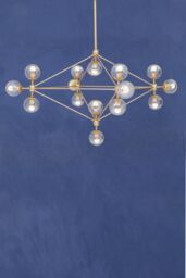 Orsina Modern Fifteen Arm Gold Finish Pendant Light, Industrial Molecular Multi Bulb Ceiling Fixture, Chandelier - thumbnail 3