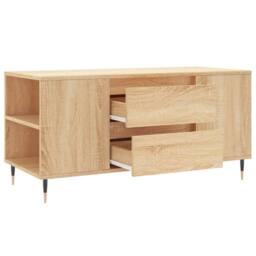 Berkfield Home Modern Coffee Table Sonoma Oak 102x44.5x50 cm Engineered Wood in Light Oak - thumbnail 6