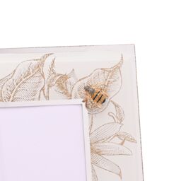 "Sophia Classic Collection Classic Golden Bee 8 x 10"" Glass Photo Frame in White" - thumbnail 3