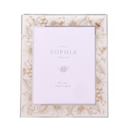 "Sophia Classic Collection Classic Golden Bee 8 x 10"" Glass Photo Frame in White" - thumbnail 2