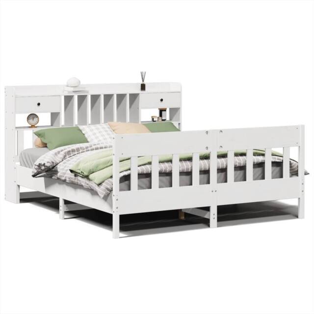 Berkfield Home Bed Frame without Mattress White 180x200 cm Super King Solid Wood Pine - image 1