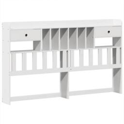 Berkfield Home Bed Frame without Mattress White 180x200 cm Super King Solid Wood Pine - thumbnail 6