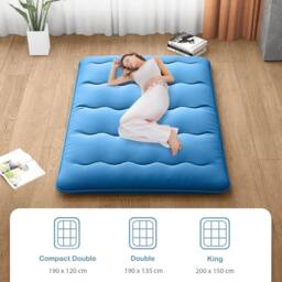 Kelvenix King Size Japanese Floor Mattress in Blue - thumbnail 5