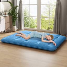 Kelvenix King Size Japanese Floor Mattress in Blue - thumbnail 3