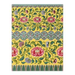"Artery8 Owen Jones Colourful Ornamental Flower Pattern Wall Art Print in Yellow - Size: W12"" x H16""" - thumbnail 1