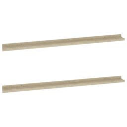 Berkfield Home Wall Shelves 2 pcs Sonoma Oak 115x9x3 cm in Brown - Size: 115 x 9 x 3 cm - thumbnail 2