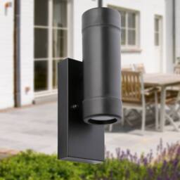 First Choice Lighting Set of 2 Gale - Polypropylene Coastal Dusk Dawn Wall Lights in Black - thumbnail 5