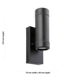 First Choice Lighting Set of 2 Gale - Polypropylene Coastal Dusk Dawn Wall Lights in Black - thumbnail 6