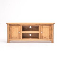 Cabinet Bits Trivento Light Wood 2 Door TV Cabinet Chrome Knob in Natural