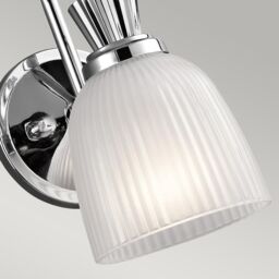 Netlighting Cora 1 Light Bathroom Wall Light Polished Chrome IP44 G9 in Grey - thumbnail 2