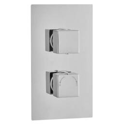 Bathroom Kingdom Menai Chrome Square Thermostatic Shower Valve - 1 Outlet in Silver - thumbnail 1