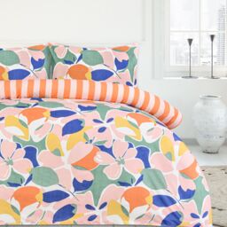 Smart Living Luxury Super Soft Reversible Abstract Floral Duvet Cover With Pillowcase - Size: King - thumbnail 3